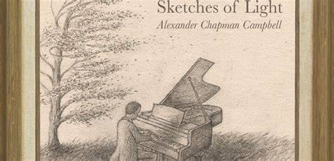 A musician named Alexander Campbell sitting at a piano, writing music.