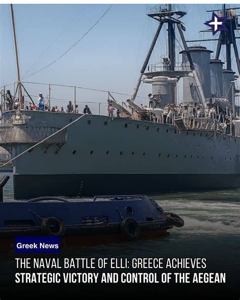 The Greek Navy celebrating their victory after the Battle of Elli.