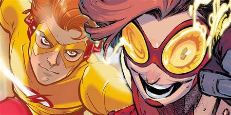Bart Allen and Wally West are shown interacting as mentor and mentee.