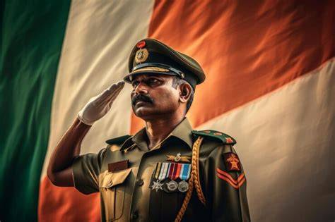Indian military personnel inspecting advanced weapons and equipment.