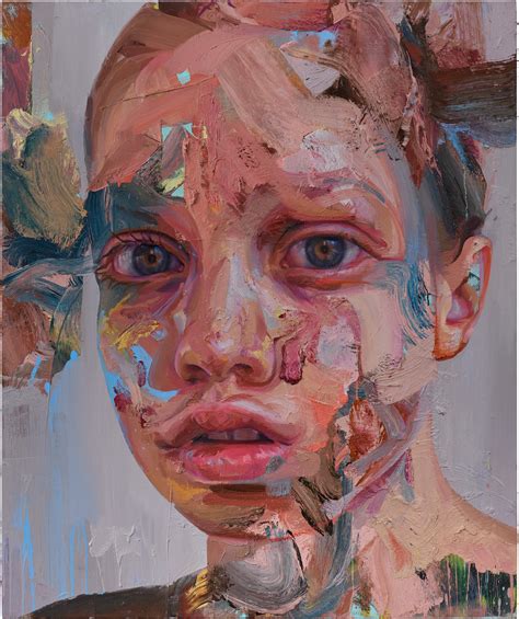 Jenny Saville painting using thick brushstrokes and vibrant colors.