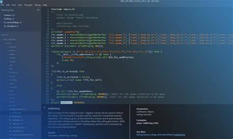 A screenshot of the Brackets text editor with various extensions visible